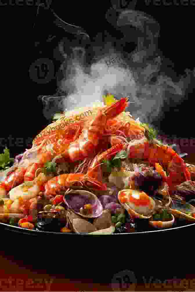 A Close Up Photograph Of A Sizzling Pan Of Seafood, Showcasing The Vibrant Colors And Textures Of The Ingredients Used In 'Fish' By Tom Aikens Fish Tom Aikens