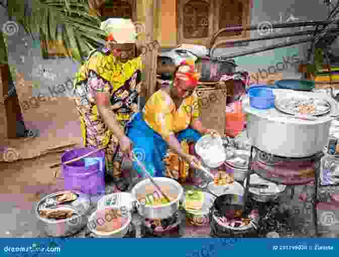 A Woman Cooking Traditional African Dishes In A Village Plantation Row Slave Cabin Cooking: The Roots Of Soul Food