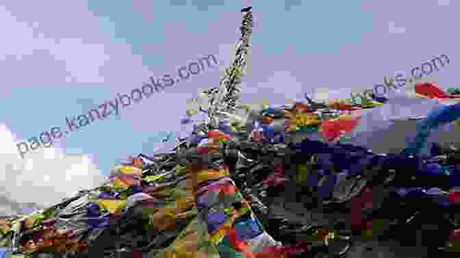 Anya Meditates In A Himalayan Temple, Surrounded By Colorful Prayer Flags. Feet In The Clouds: A Tale Of Fell Running And Obsession